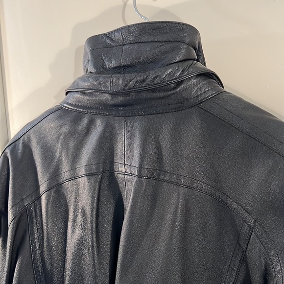 Antonio Giouanni Vintage Leather Jacket Size XXL Man Black - Picture 4 of 12